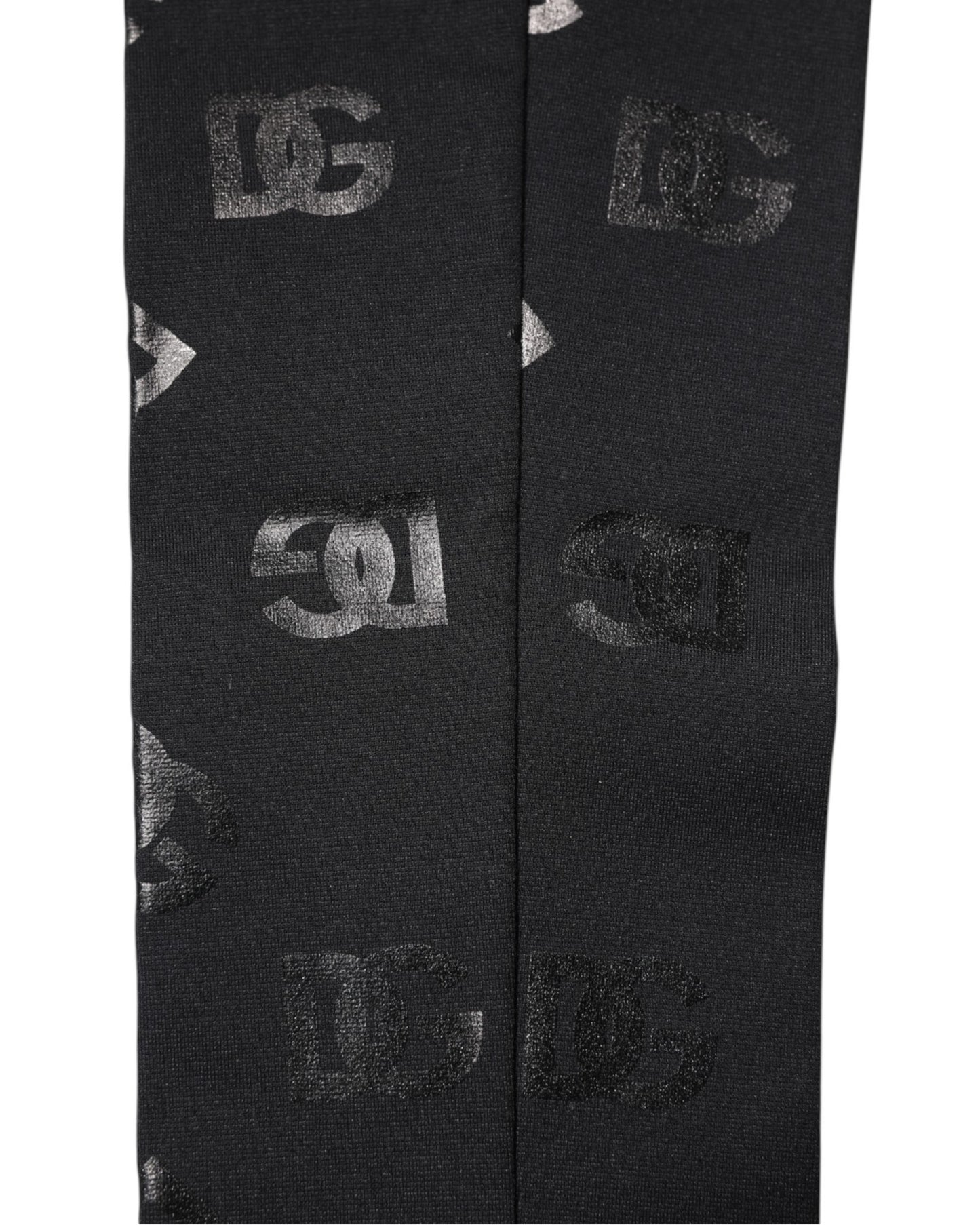 Dolce &amp; Gabbana Black DG Logo Monogram Wool Stretch Arm Sleeves