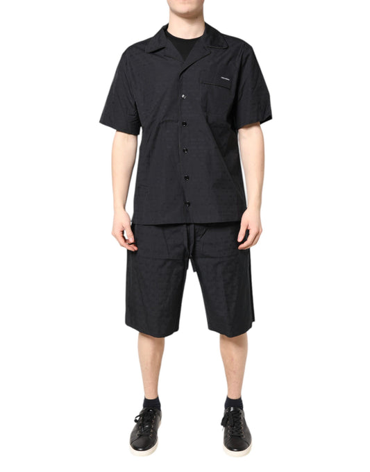 Ensemble pyjama en coton noir pour homme Dolce &amp; Gabbana