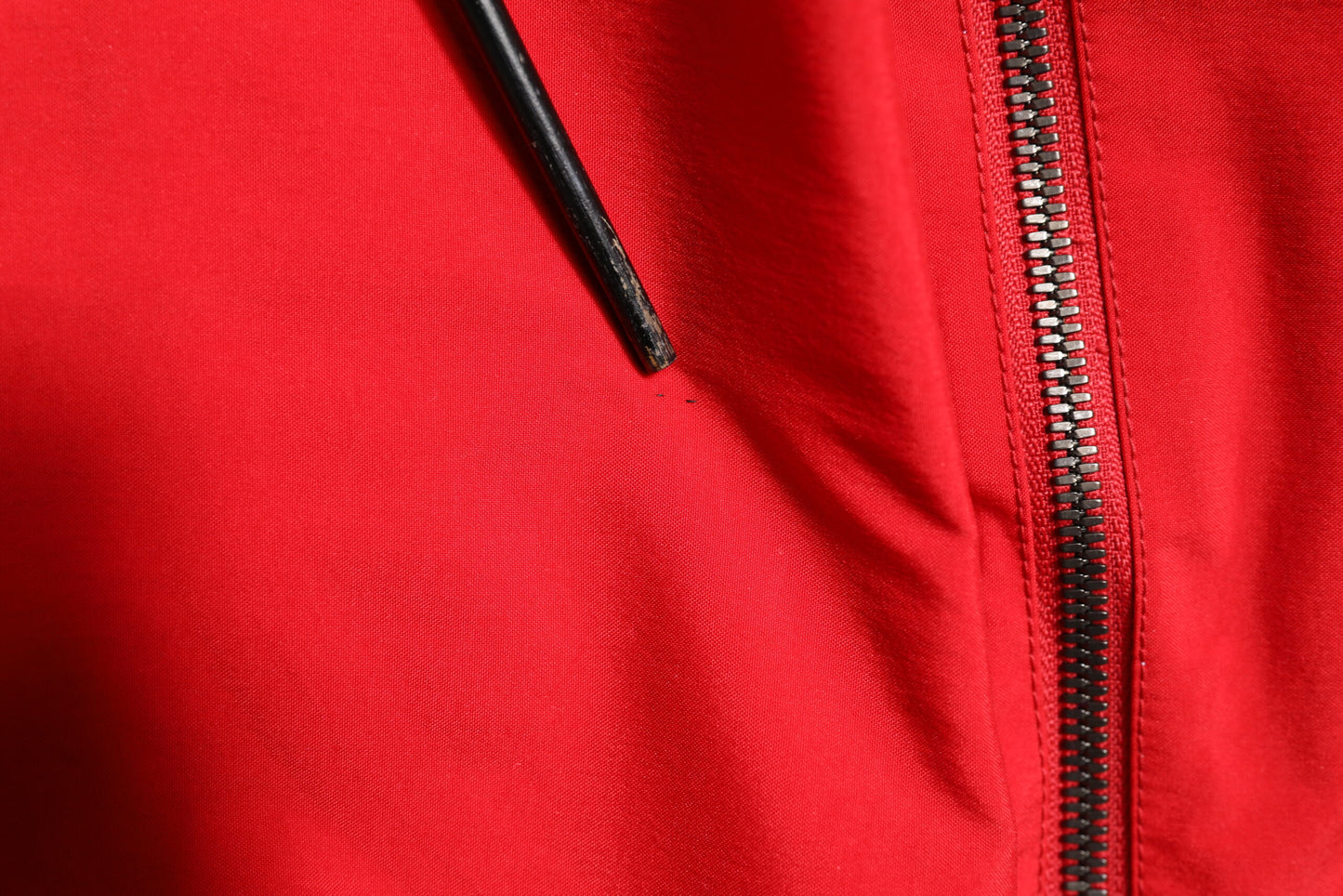Dolce &amp; Gabbana Red White Nylon Full Zip Windbreaker Jacket
