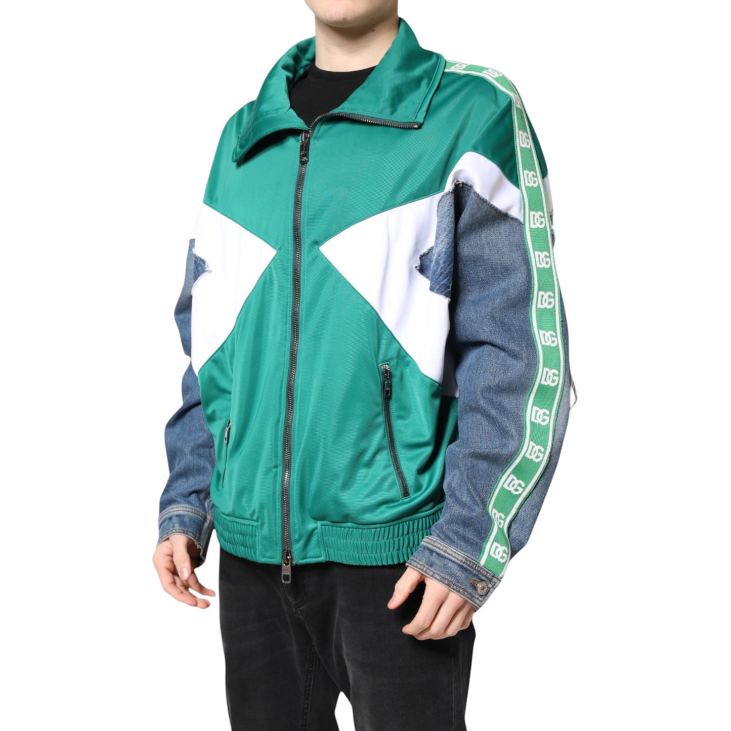 Dolce &amp; Gabbana Multicolor Full Zip Windbreaker Jacket