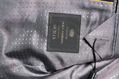 Costume 2 pièces formel Dolce &amp; Gabbana à rayures noires SICILIA
