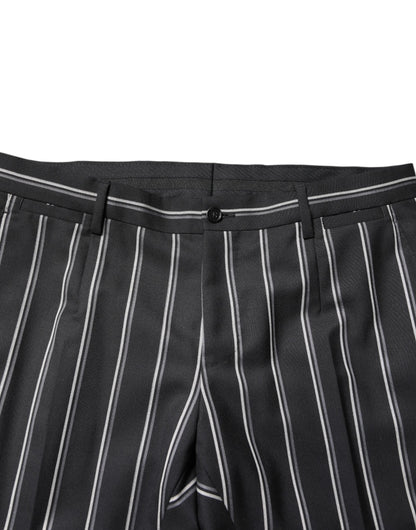 Costume 2 pièces formel Dolce &amp; Gabbana à rayures noires SICILIA