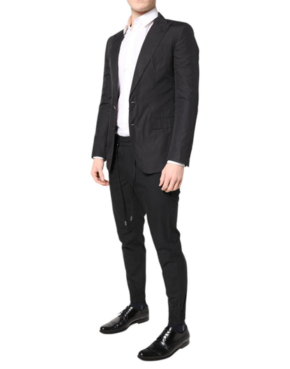 Costume deux pièces formel en coton noir TAORMINA de Dolce &amp; Gabbana