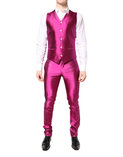 Costume croisé 3 pièces rose Dolce &amp; Gabbana SICILIA