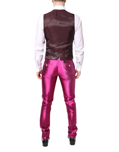 Costume croisé 3 pièces rose Dolce &amp; Gabbana SICILIA