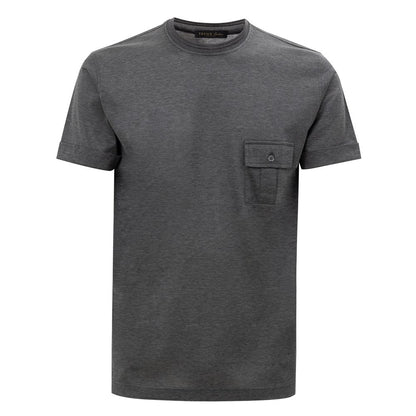 T-shirt en coton gris Corneliani