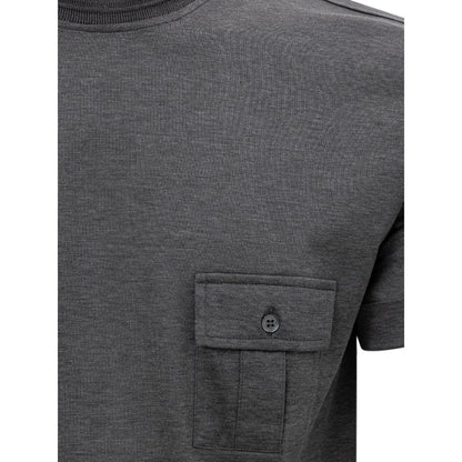 T-shirt en coton gris Corneliani