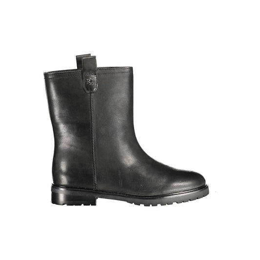Ralph Lauren Black Leather Women Boot by Ralph Lauren