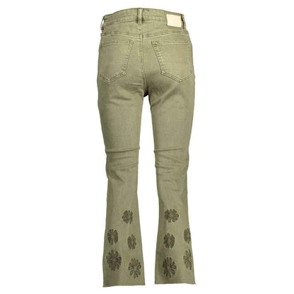 Desigual Green Cotton Women Jeans