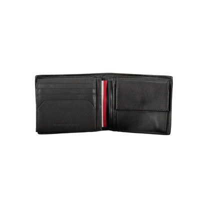 Portefeuille homme en cuir noir Tommy Hilfiger
