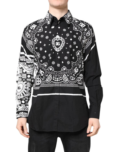 Chemise homme Dolce &amp; Gabbana Bandana noir et blanc MARTINI