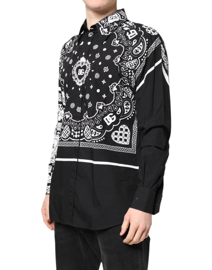Chemise homme Dolce &amp; Gabbana Bandana noir et blanc MARTINI