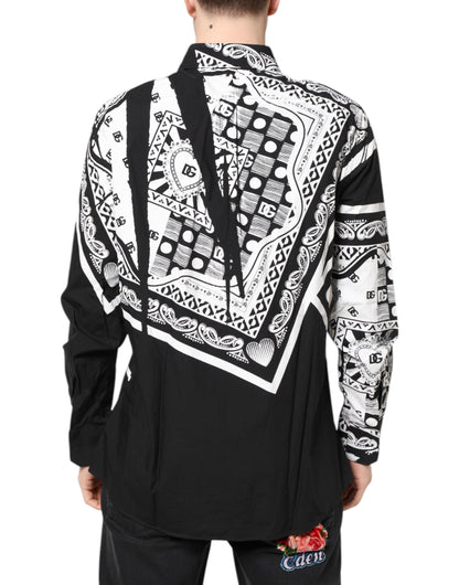 Chemise homme Dolce &amp; Gabbana Bandana noir et blanc MARTINI