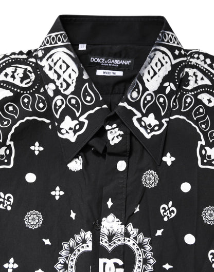 Chemise homme Dolce &amp; Gabbana Bandana noir et blanc MARTINI