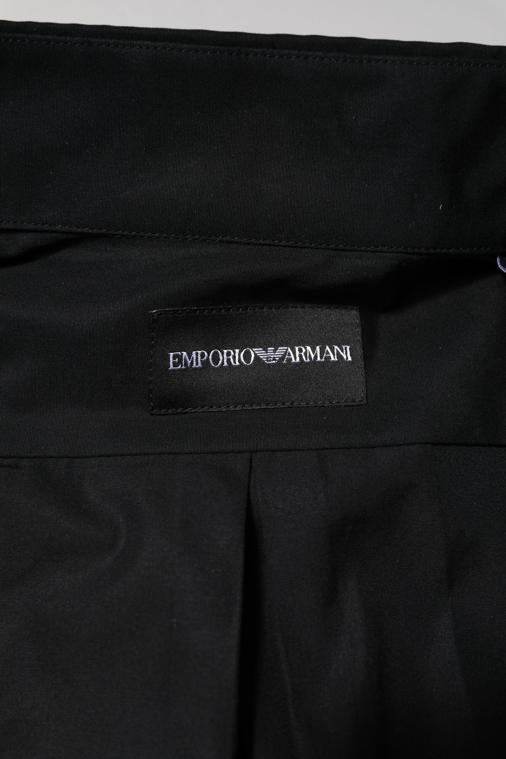 Emporio Armani Black Cotton Long Sleeves Men Formal Dress Shirt by Emporio Armani