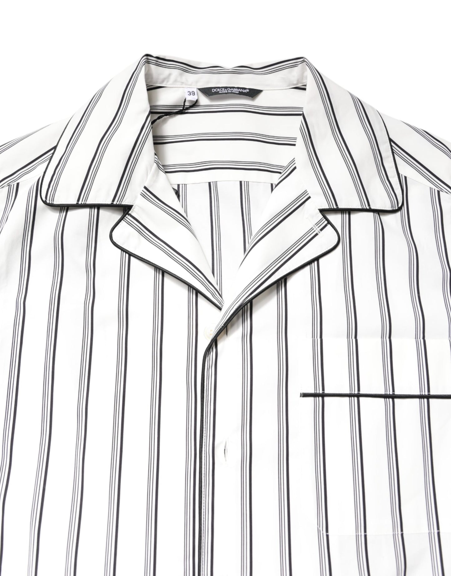 Dolce & Gabbana White Stripes Lounge Pajama Sleepwear Shirt by Dolce & Gabbana