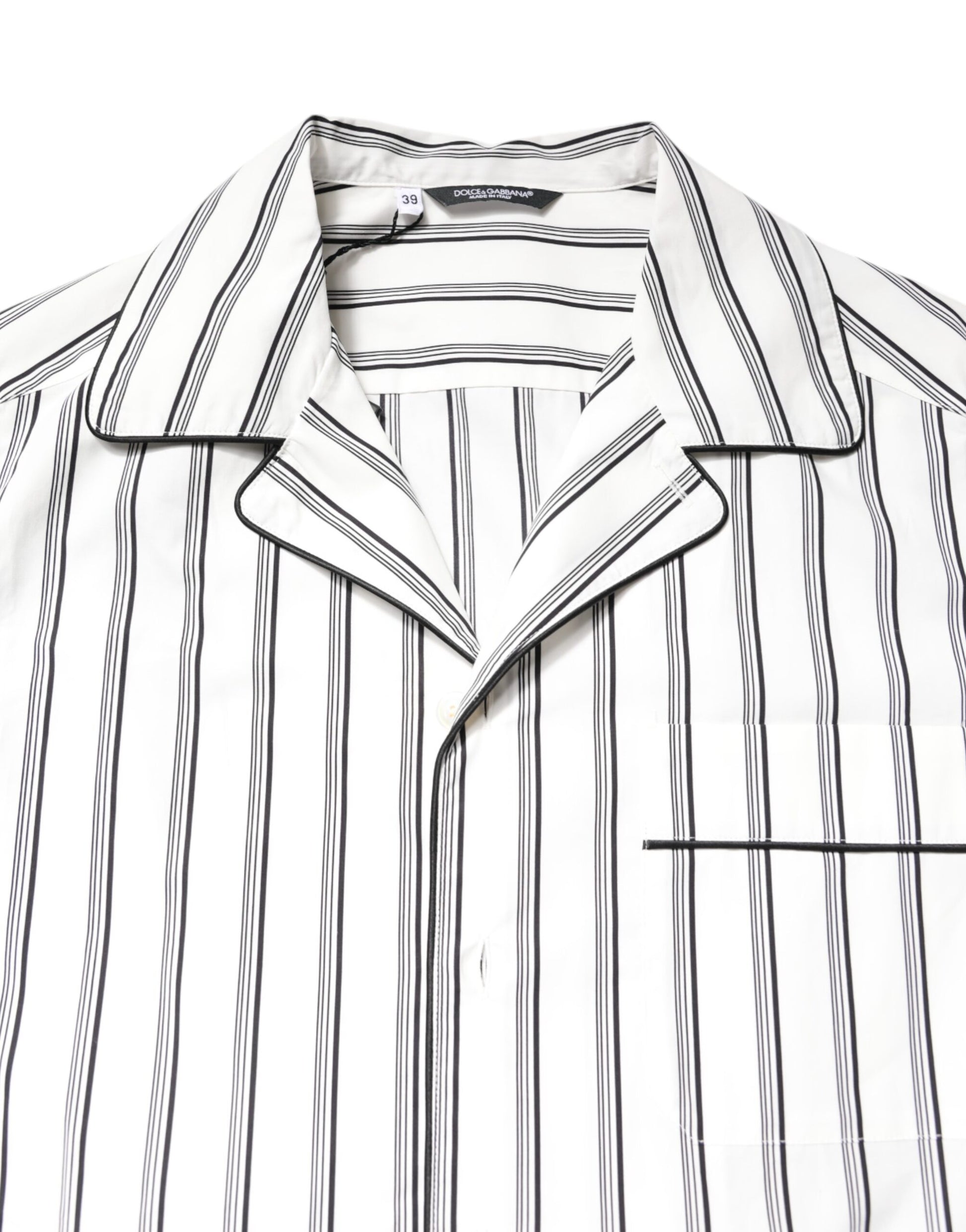 Dolce & Gabbana White Stripes Lounge Pajama Sleepwear Shirt by Dolce & Gabbana
