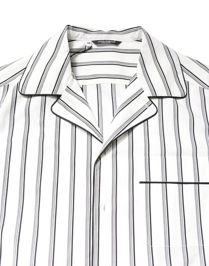 Dolce & Gabbana White Stripes Lounge Pajama Sleepwear Shirt by Dolce & Gabbana
