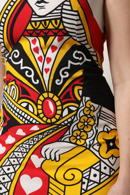 Dolce &amp; Gabbana White Queen Of Hearts Sleeveless Maxi Dress