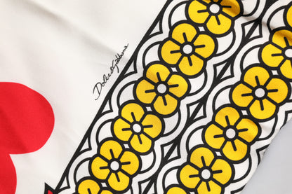Dolce &amp; Gabbana White Queen Of Hearts Sleeveless Maxi Dress