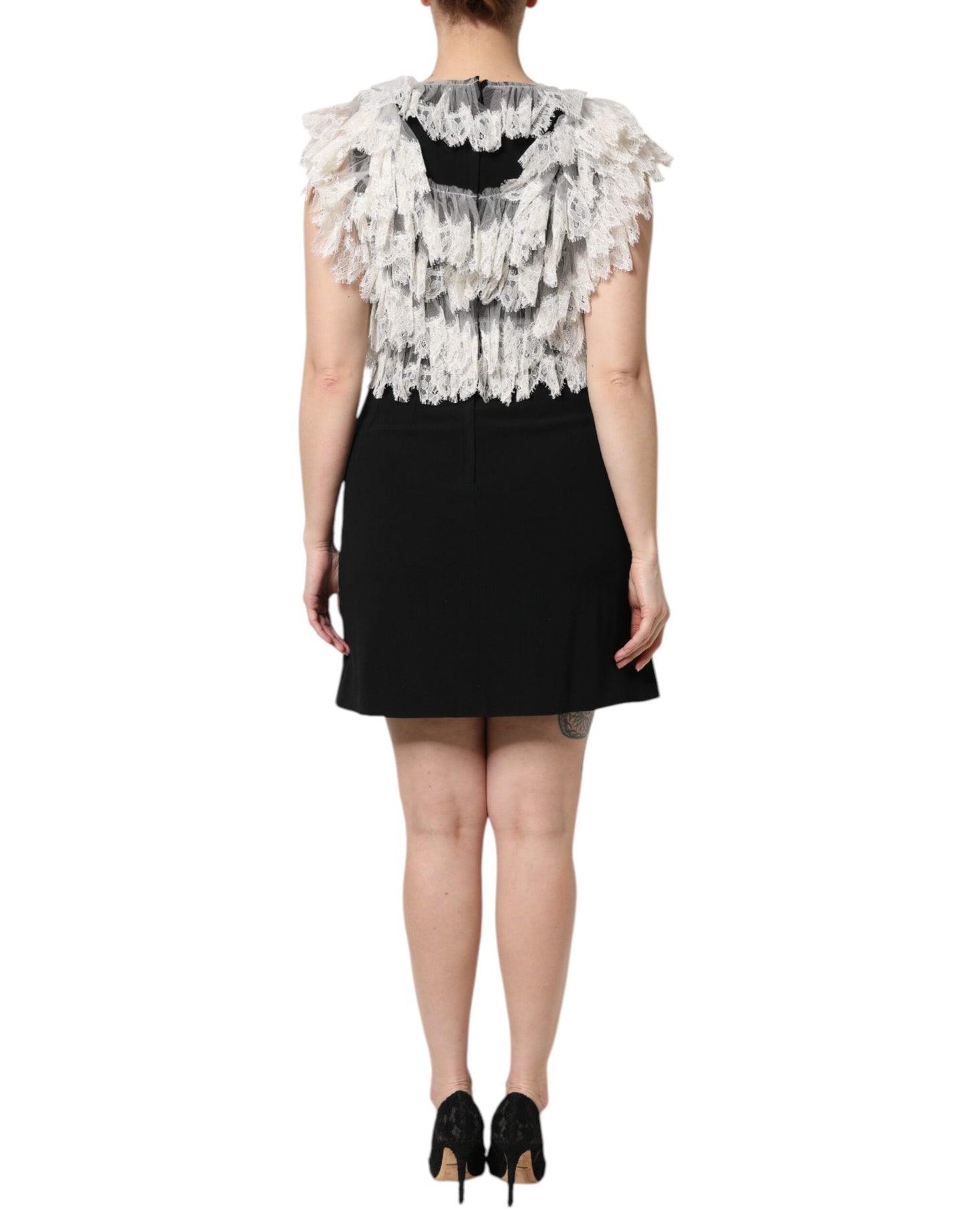 Dolce &amp; Gabbana Black Fashion Devotion Embellish Mini Dress