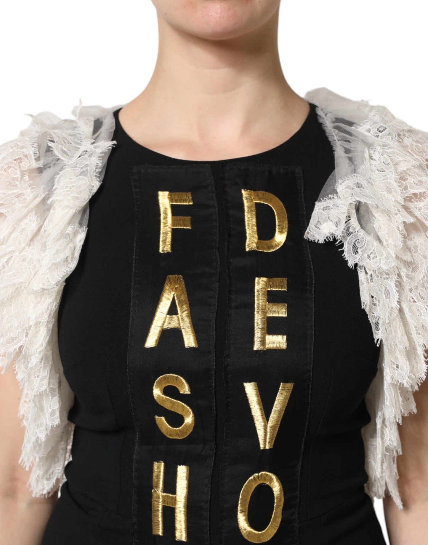 Dolce &amp; Gabbana Black Fashion Devotion Embellish Mini Dress
