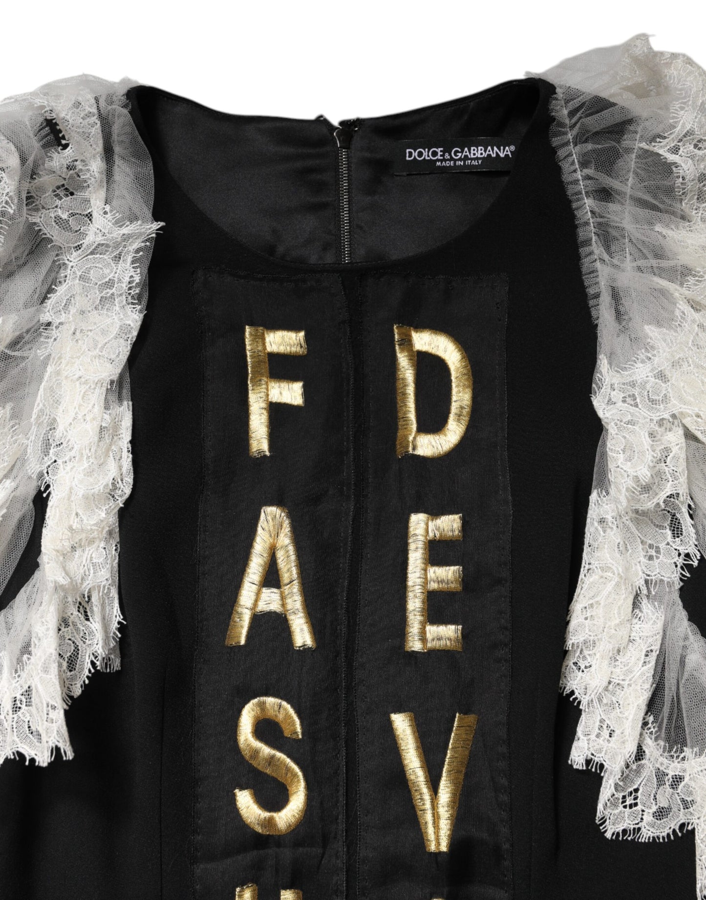 Dolce &amp; Gabbana Black Fashion Devotion Embellish Mini Dress