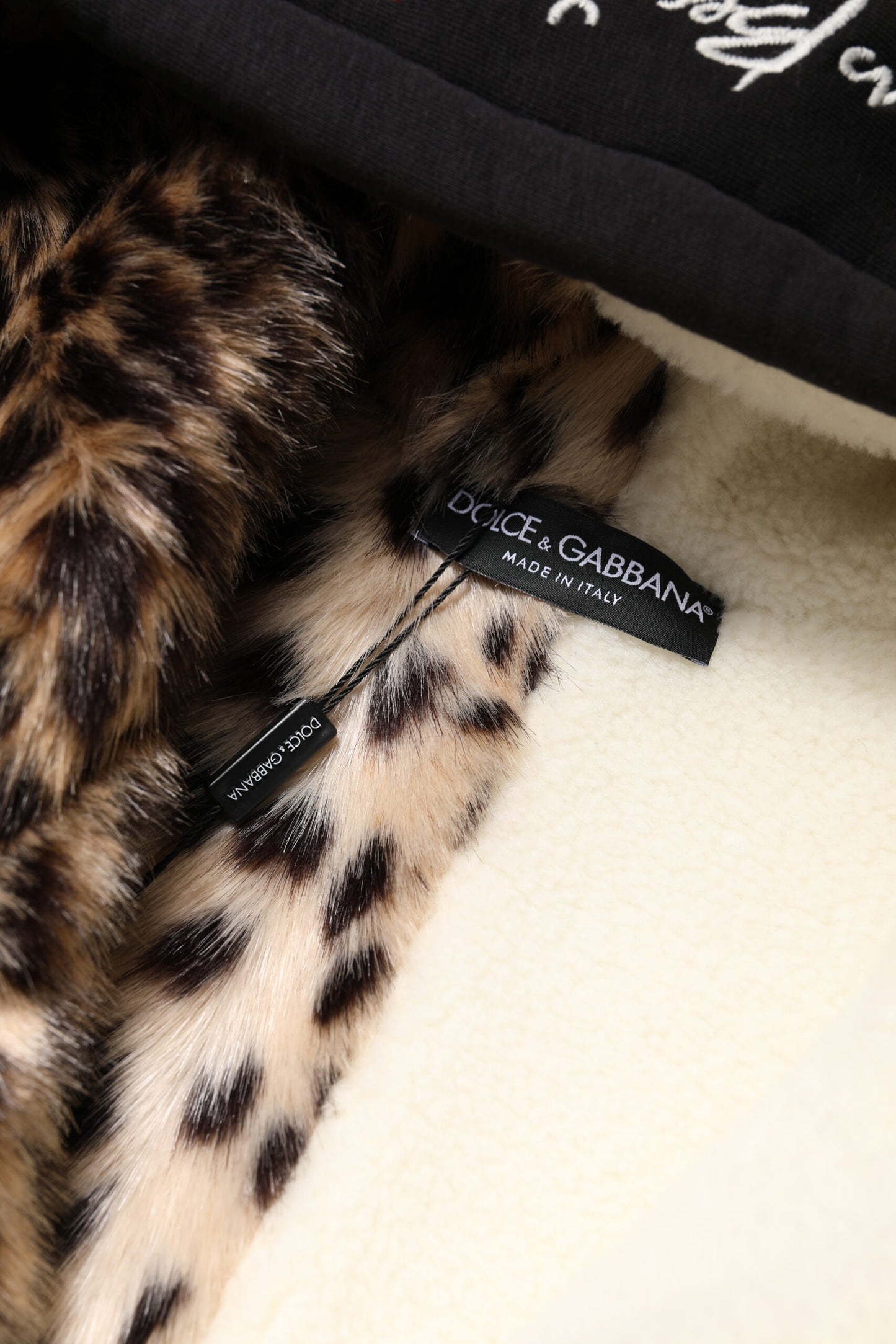 Dolce &amp; Gabbana Black Embroidered Full Zip Hooded Jacket