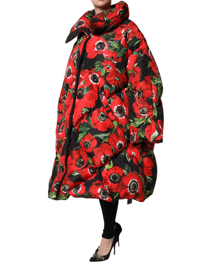 Dolce &amp; Gabbana Multicolor Floral Full Zip Padded Jacket