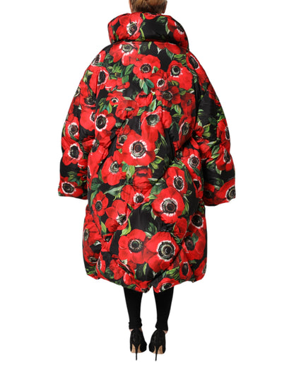 Dolce &amp; Gabbana Multicolor Floral Full Zip Padded Jacket
