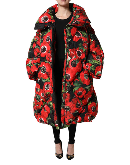 Dolce &amp; Gabbana Multicolor Floral Full Zip Padded Jacket