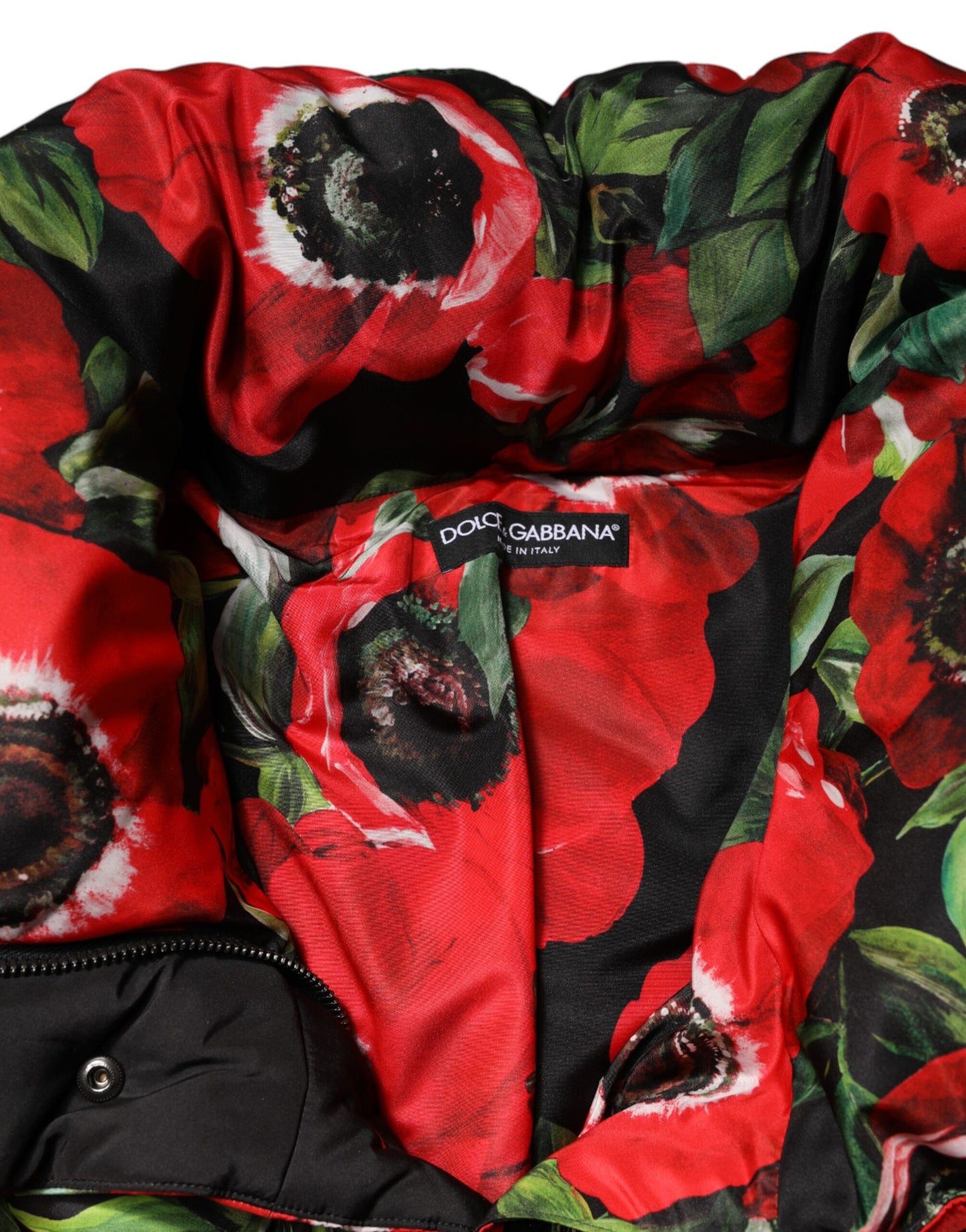 Dolce &amp; Gabbana Multicolor Floral Full Zip Padded Jacket
