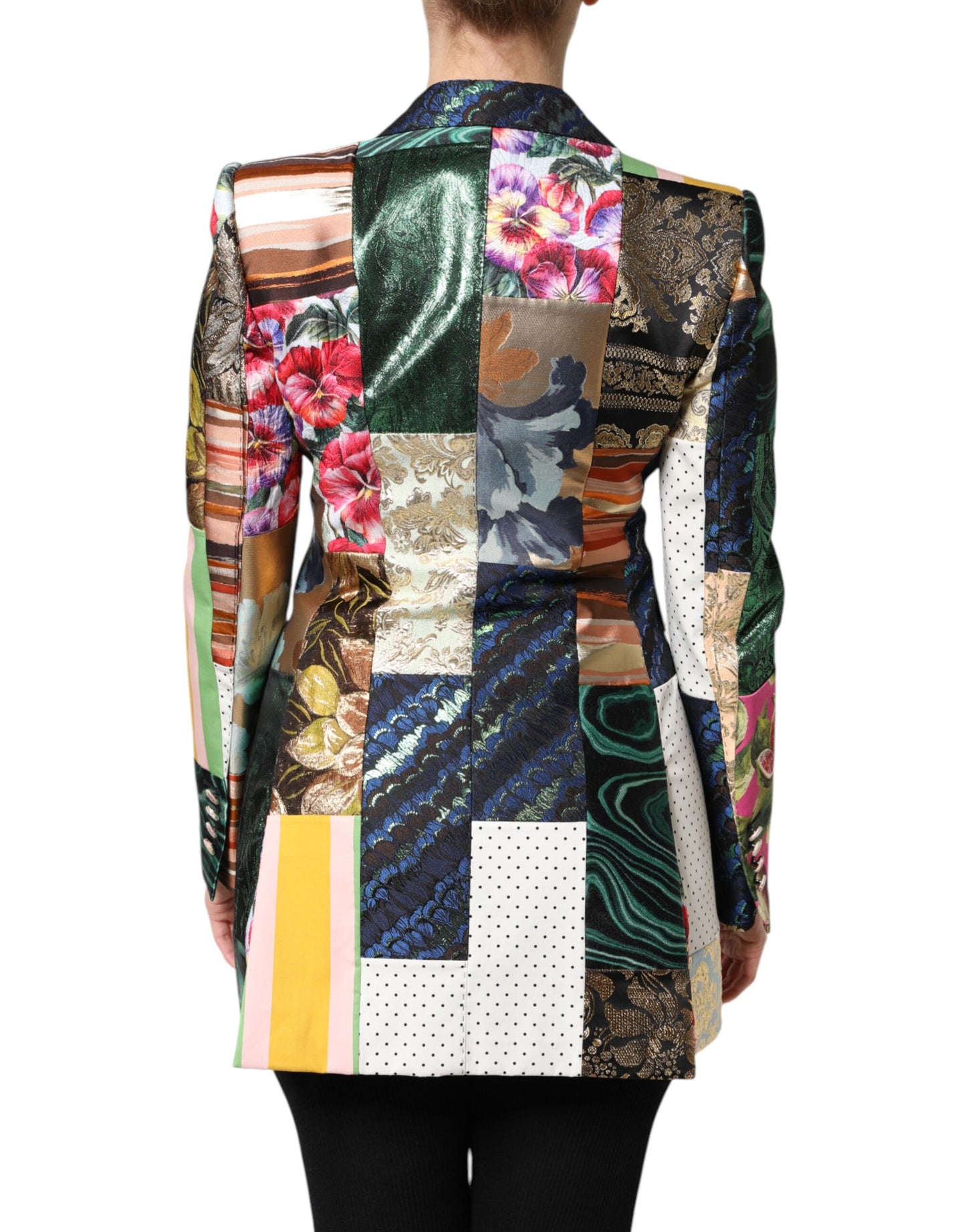 Dolce &amp; Gabbana Multicolor Floral Patchwork Jacquard Jacket