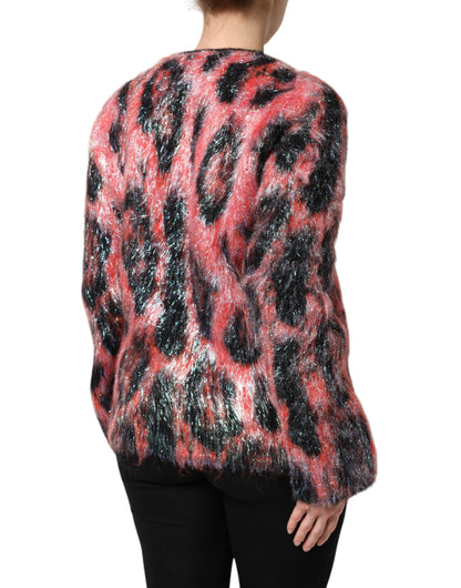 Dolce & Gabbana Red Mohair Wool Button Down Cardigan Sweater by Dolce & Gabbana