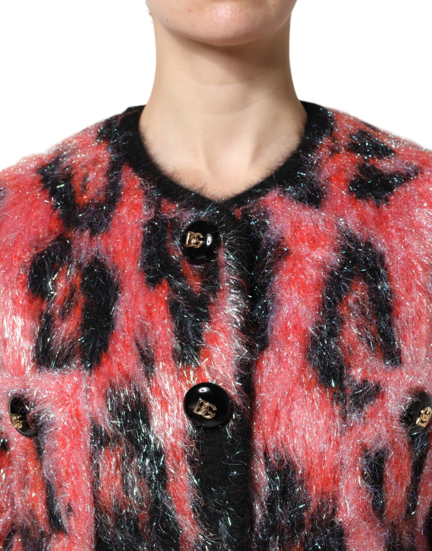 Dolce & Gabbana Red Mohair Wool Button Down Cardigan Sweater by Dolce & Gabbana