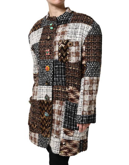 Dolce &amp; Gabbana Multicolor Patchwork Button Down Jacket
