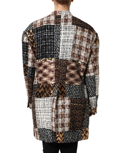 Dolce &amp; Gabbana Multicolor Patchwork Button Down Jacket