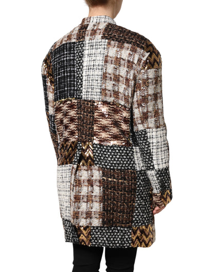 Dolce &amp; Gabbana Multicolor Patchwork Button Down Jacket