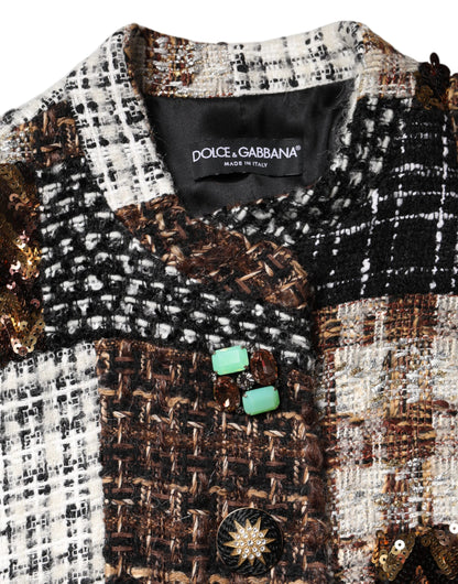 Dolce &amp; Gabbana Multicolor Patchwork Button Down Jacket
