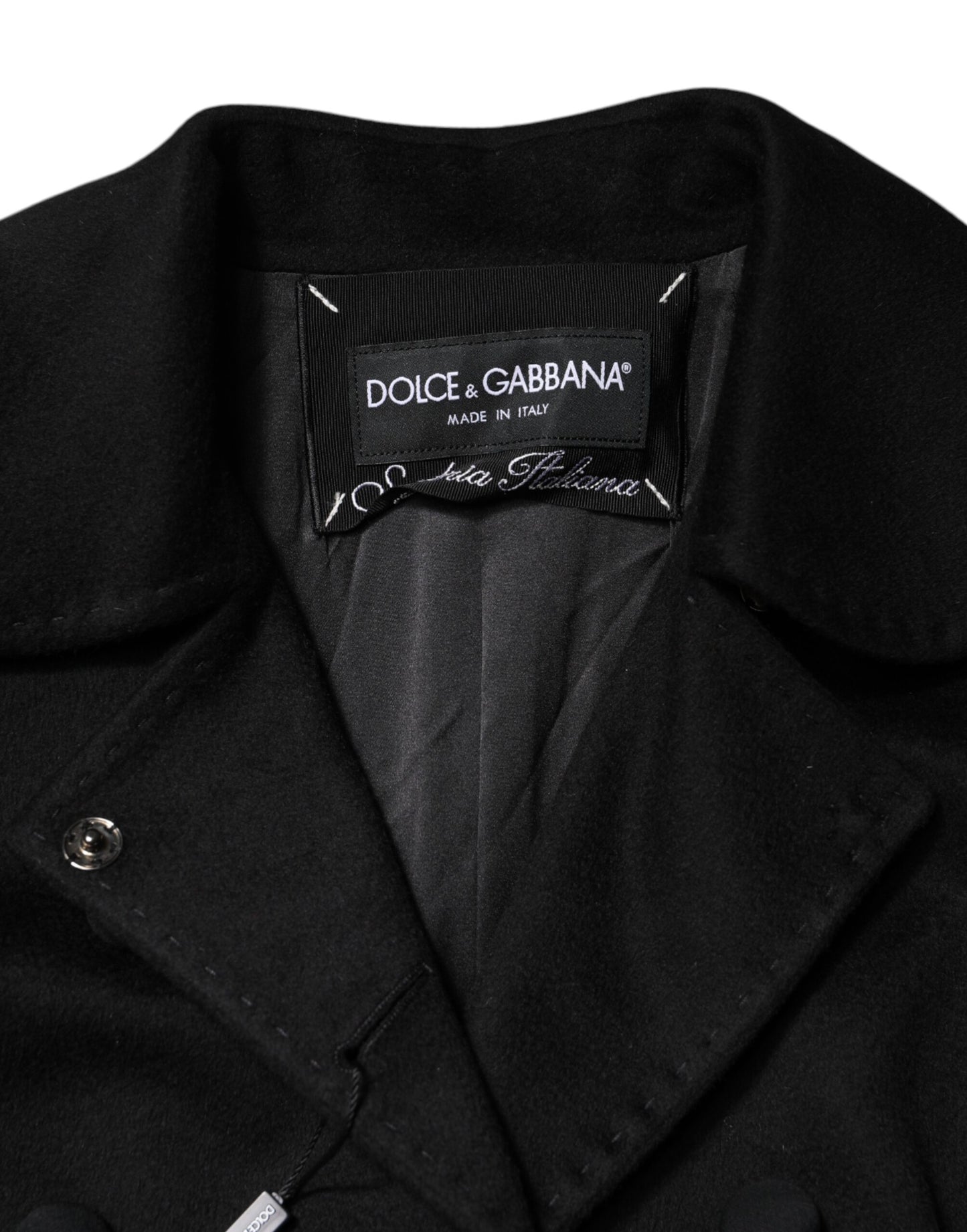 Dolce &amp; Gabbana Black Wool Sartoria Italiano Blazer Jacket