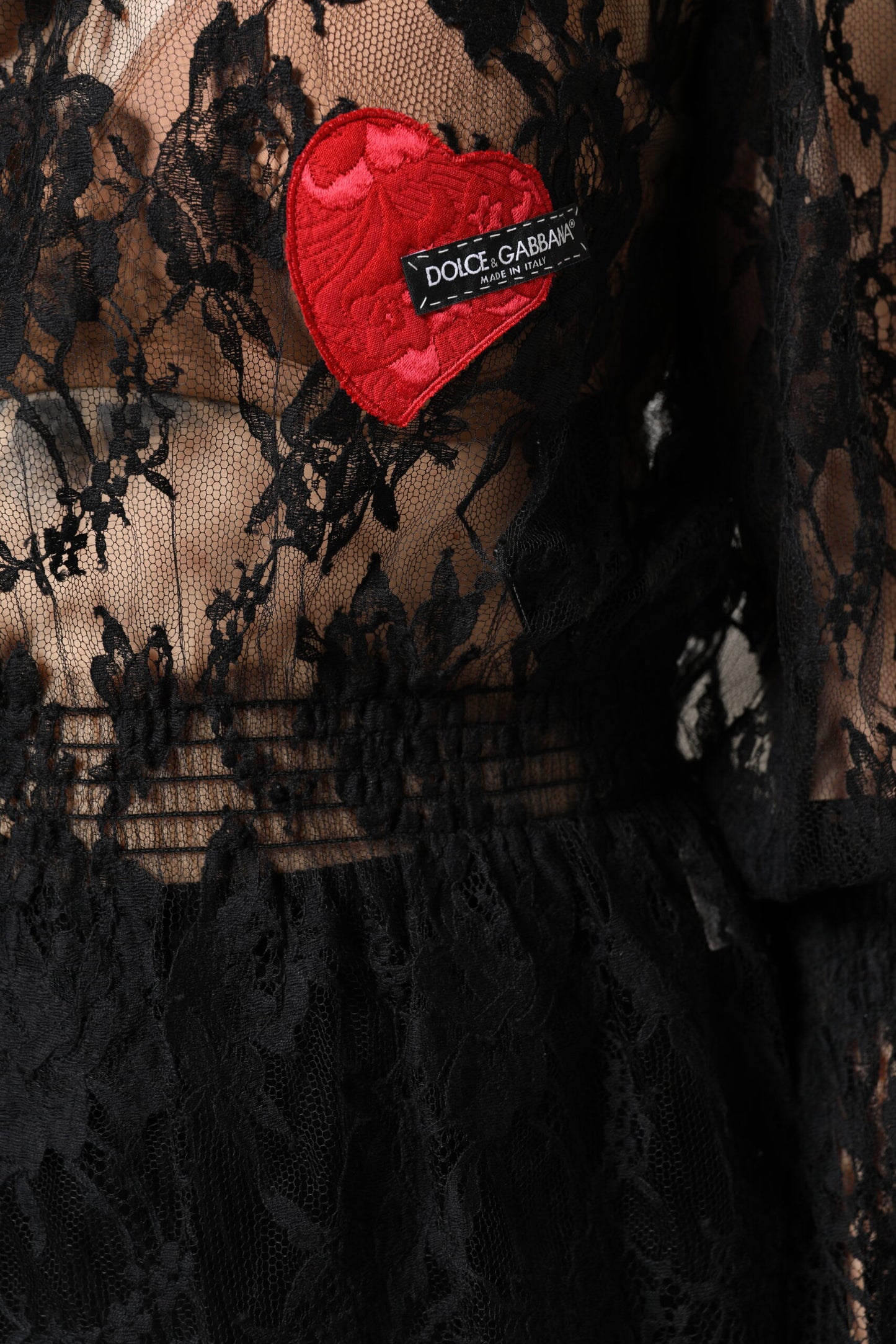 Dolce & Gabbana Black Cotton Floral Lace Women Blouse Top by Dolce & Gabbana
