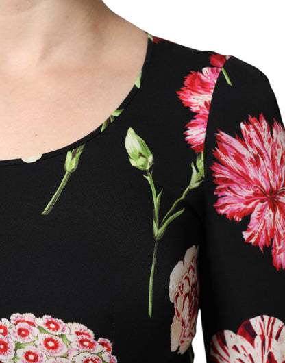 Dolce & Gabbana Black Floral Long Sleeve Women Blouse Top by Dolce & Gabbana