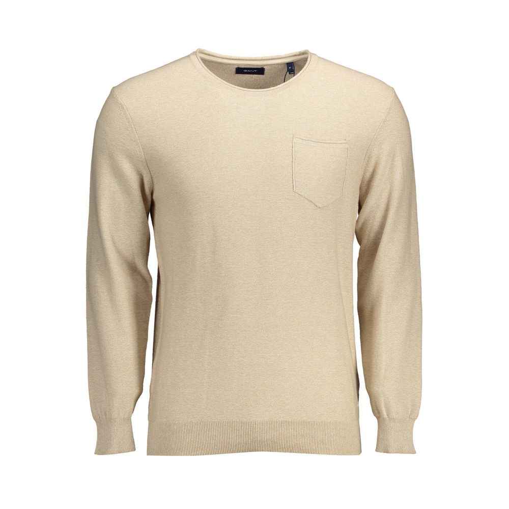 Gant Beige Katoenen Heren Trui Luxe Comfort Esthetiek