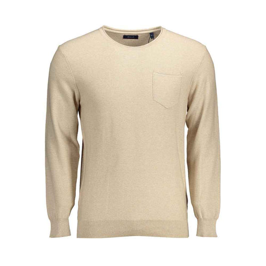 Gant Beige Katoenen Heren Trui Luxe Comfort Esthetiek