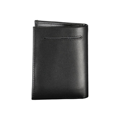 Portefeuille RFID élégant en cuir noir Calvin Klein