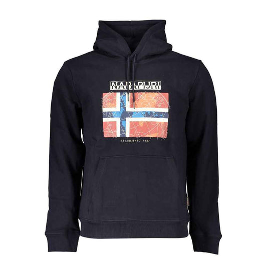 Napapijri Hooded Sweatshirt Katoen Voor Heren Blauw