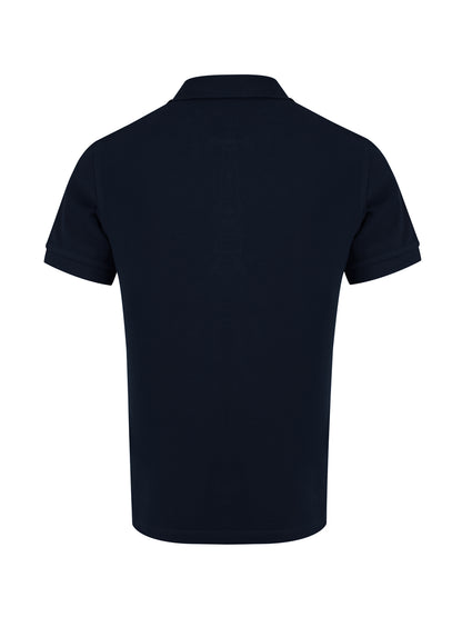 Polo à col en coton bleu marine Burberry