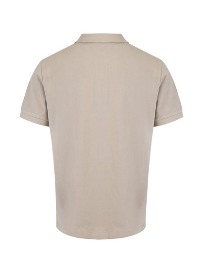 Polo à col en coton Burberry Pale Stone