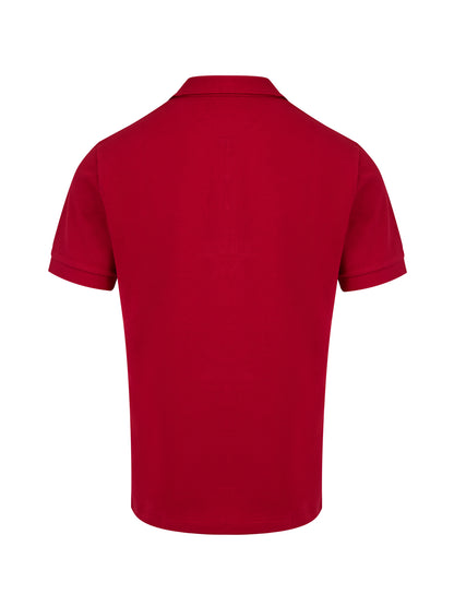Polo Burberry en coton rouge à col