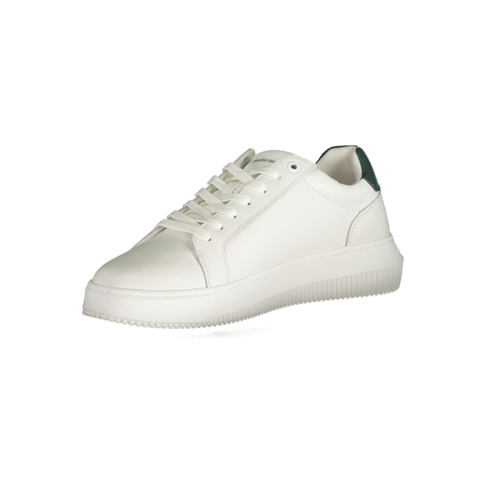 Calvin Klein White Polyester Sneaker by Calvin Klein
